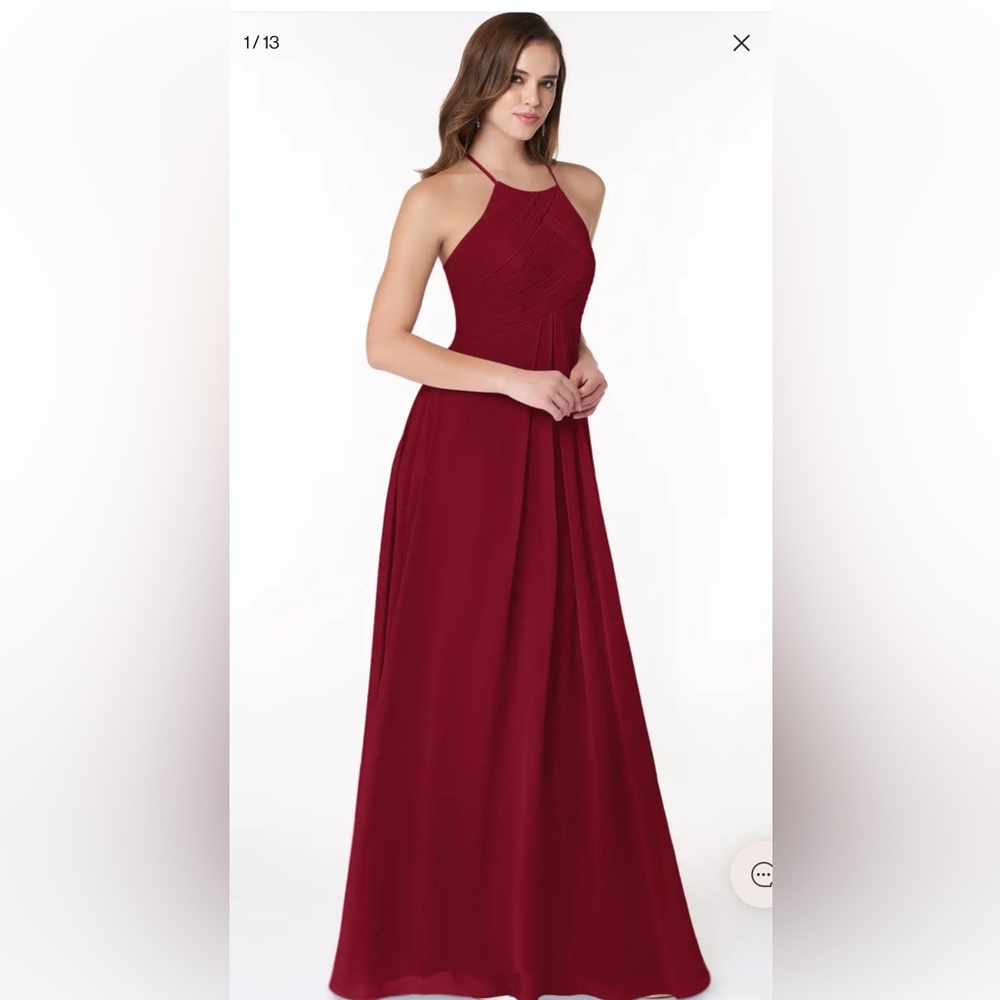 Azazie Bonnie Burgundy Dress